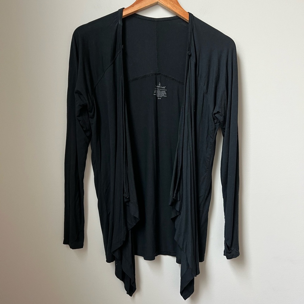Cuddl Duds Black Cardigan Size S/M